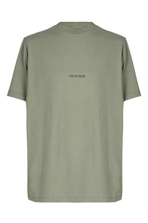 T-shirt in cotone verde STATE OF ORDER | SO1TSS250028V068